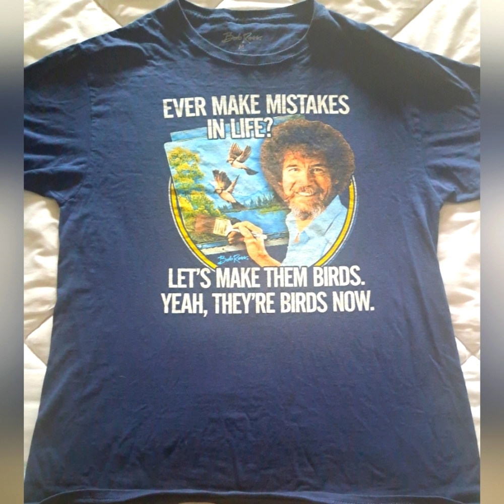 Bob Ross t-shirt in navy blue